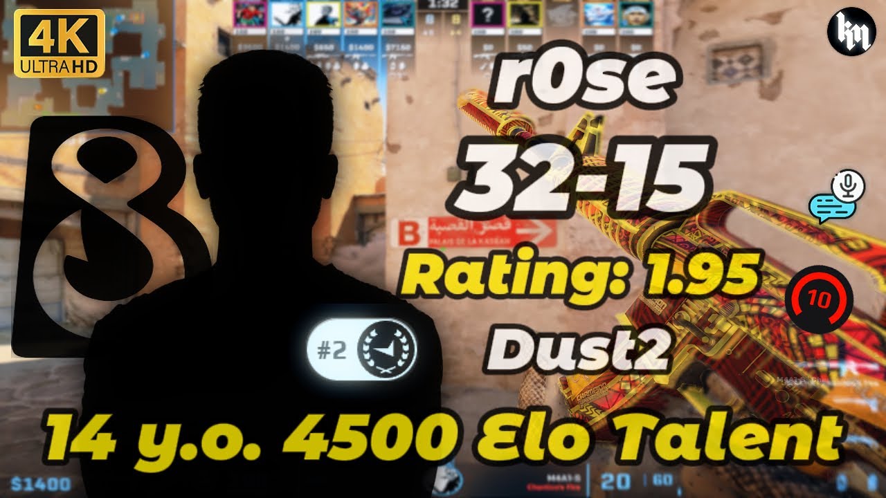 14 y.o. Talent - r0se (32-15) avg 3326 Elo Lobby | playing for B8 Academy | #cs2 #r0se #POV