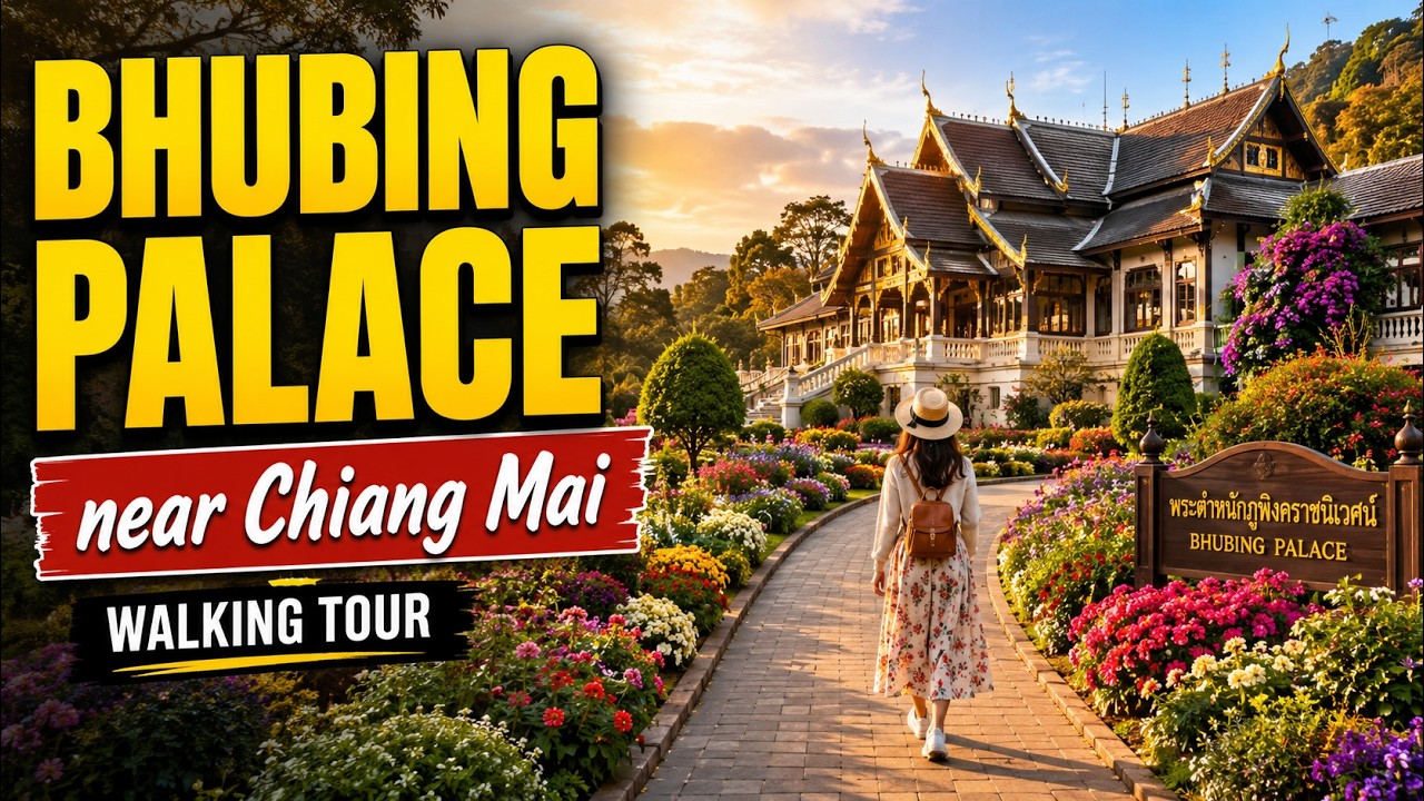 Bhubing Palace near Chiang Mai - พระตำหนักภูพิงคราชนิเวศน์ (เชียงใหม่) [4K, no narration]