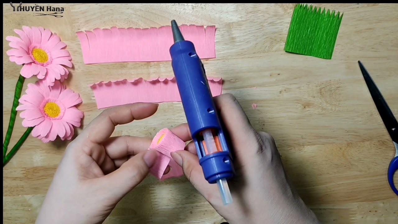 how to make gerbera flower / cách làm hoa đồng tiền / huyền hana