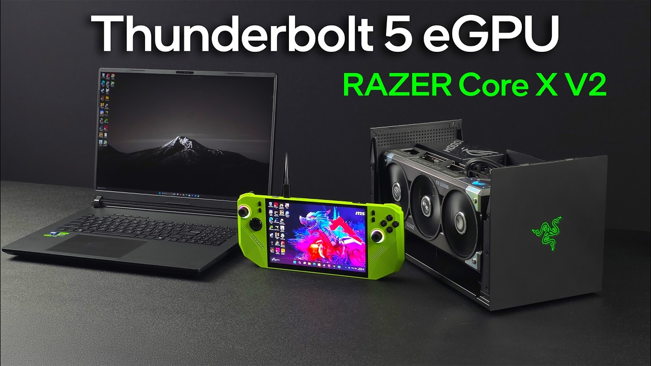 Гейминг с Thunderbolt 5 eGPU и новым Razer Core X V2 — это потрясающе!