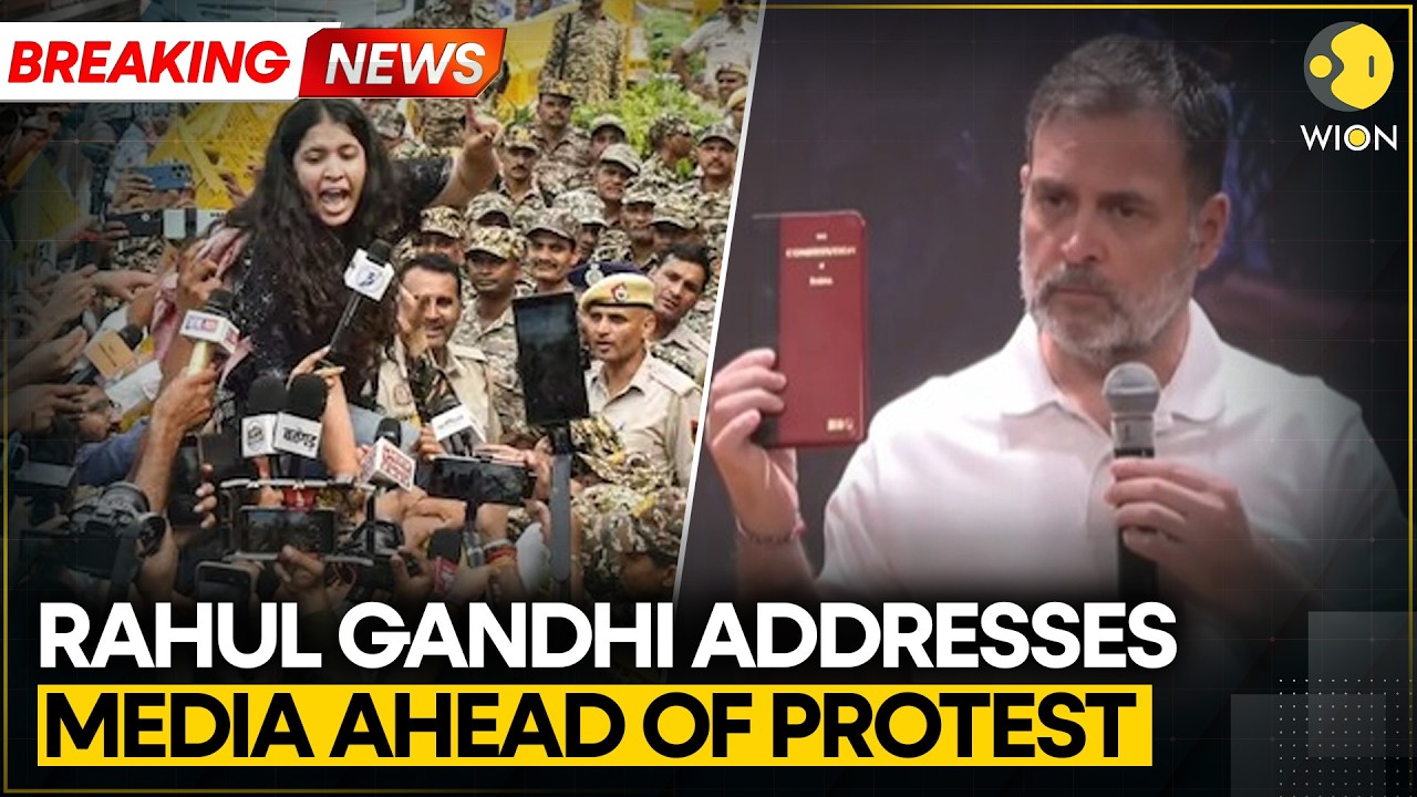 INDIA Bloc Protest: Rahul Gandhi Addresses Media Ahead Of Congress Protest | WION News