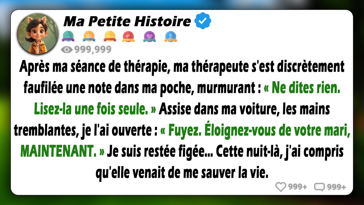 Ma th&eacute;rapeute m'a gliss&eacute; un mot : 