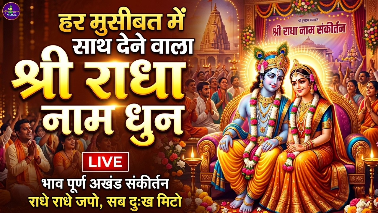 🔴 LIVE: Shree Radha Naam Dhun | श्री राधा नाम जाप | सारे कष्ट दूर होंगे | Radhe Radhe 24x7