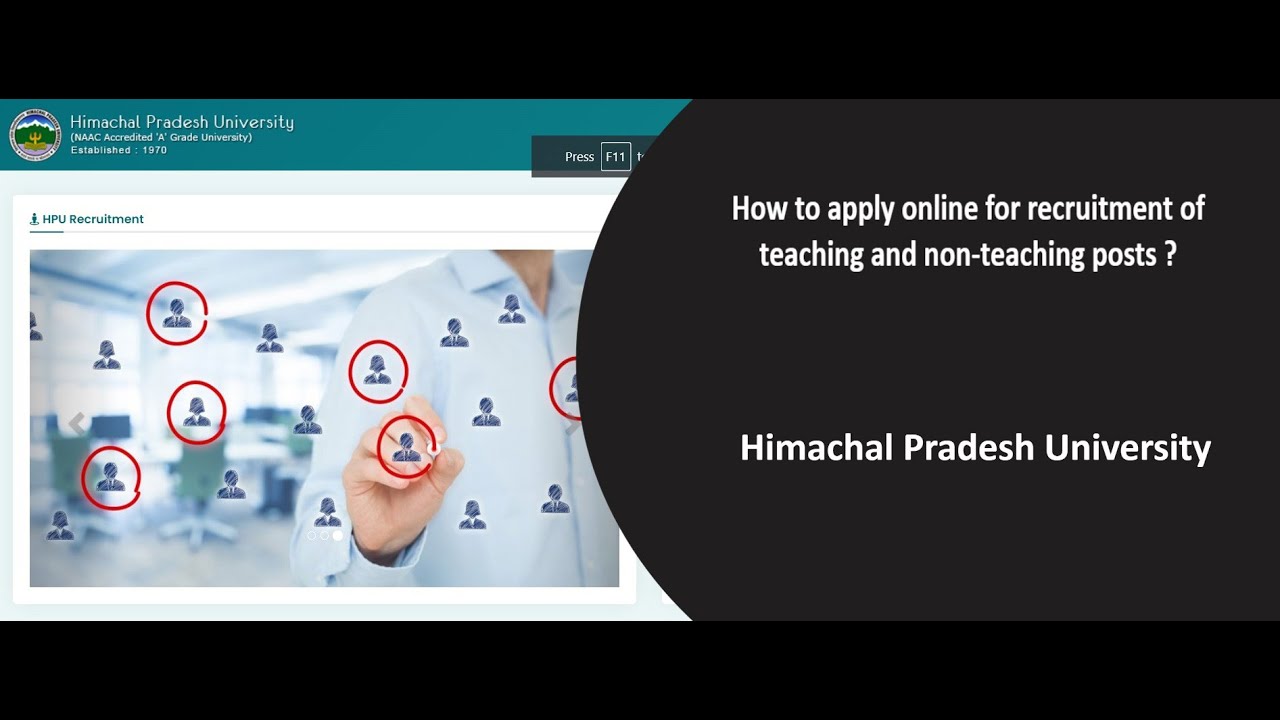 How to apply online for the recruitment of various posts in Himachal Pradesh University ?