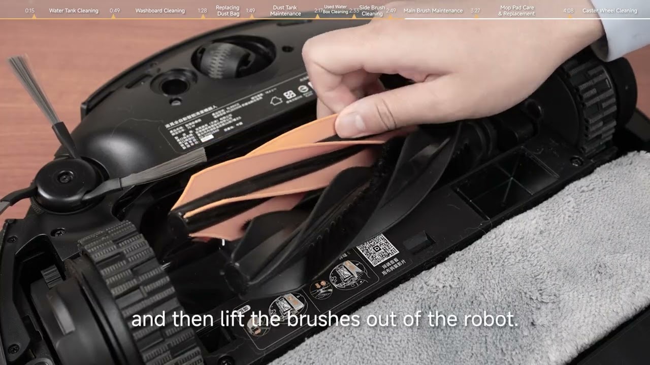 The maintenance video of Aqua10 Ultra track from Dreame 