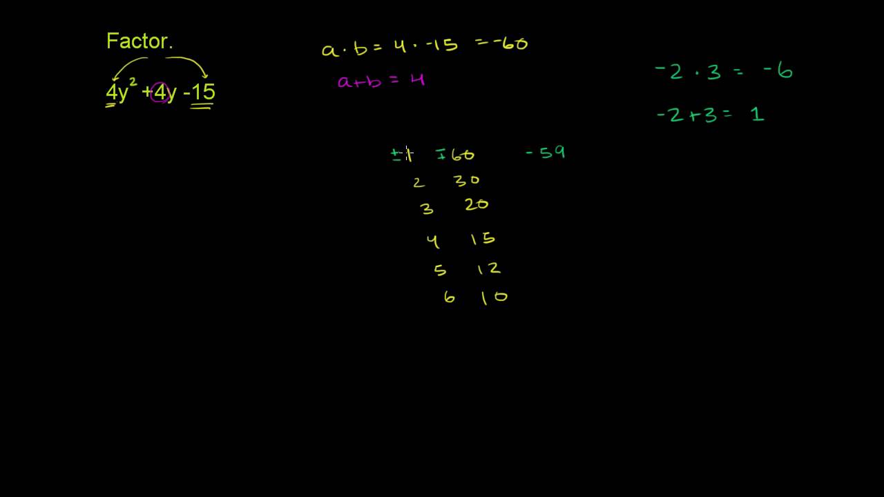 Factoring trinomials with a non-1 leading coefficient by grouping