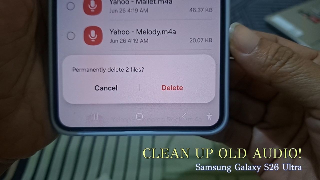 Как очистить старые аудиофайлы на Samsung Galaxy S26 Ultra