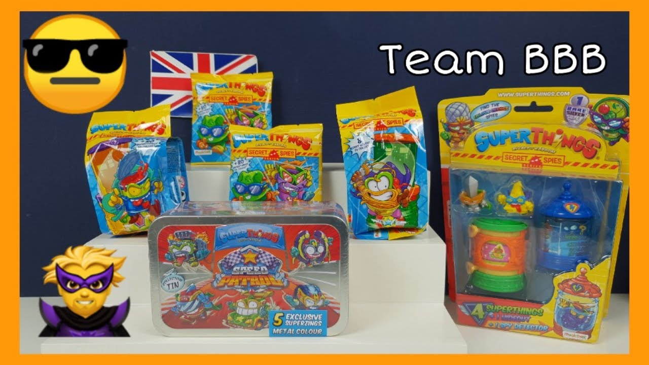 SUPERTHINGS PART 3! Collector Tin Exclusive Metal Colours! Hideouts Big Pack Secret Spies series