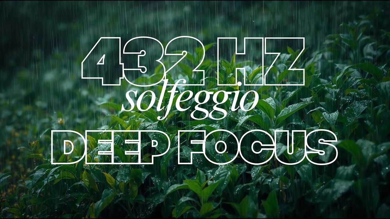 432 Hz Rain Sound Ambiance | Deep Focus & Study Music | Natural Healing Frequency (8 Hours)