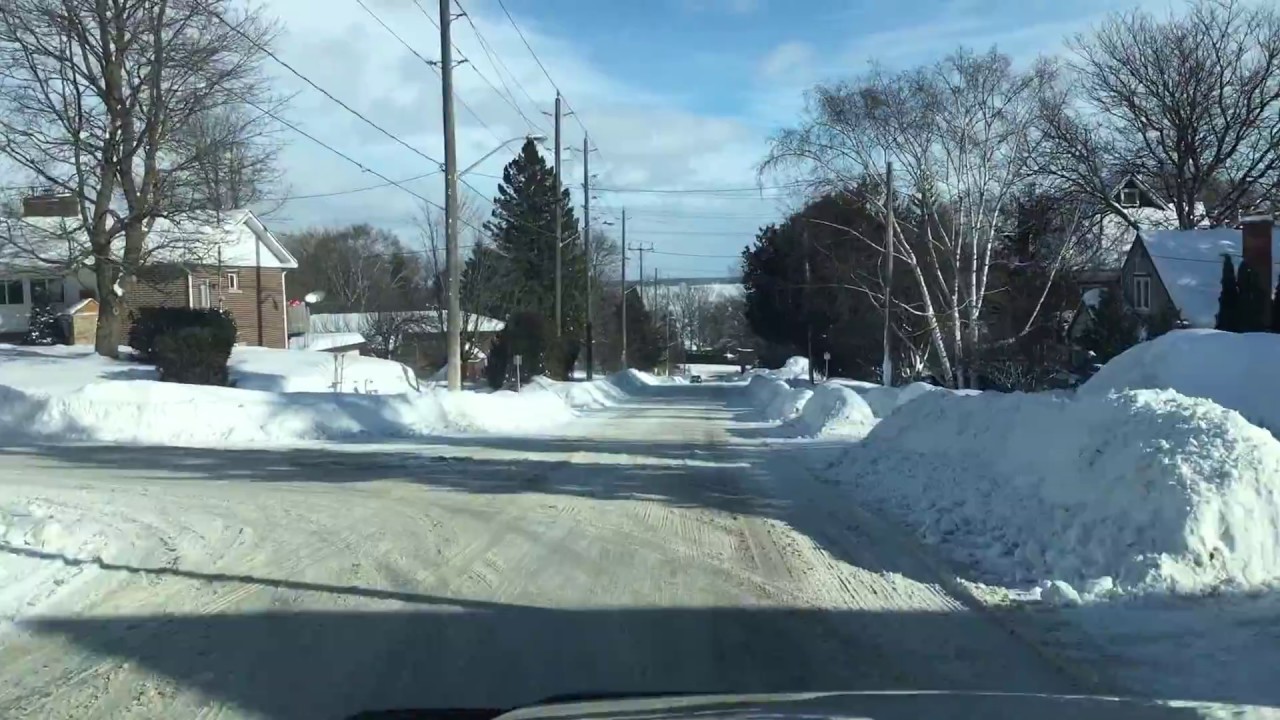 A Sunny Winter Drive in Orillia, Ontario, Canada