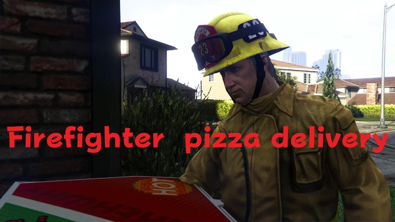 Firefighter - pizza delivery #gta  #gta5   #gtaonline #gtav #gta5online  @RockstarGames