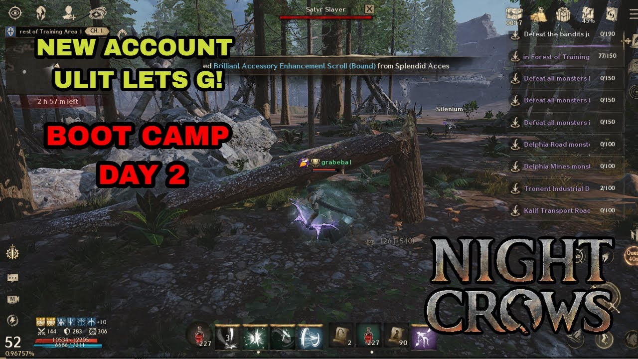 NIGHT CROWS-  NEW ACCOUNT ROAD TO 50 ULIT BOOTCAMP DAY 2