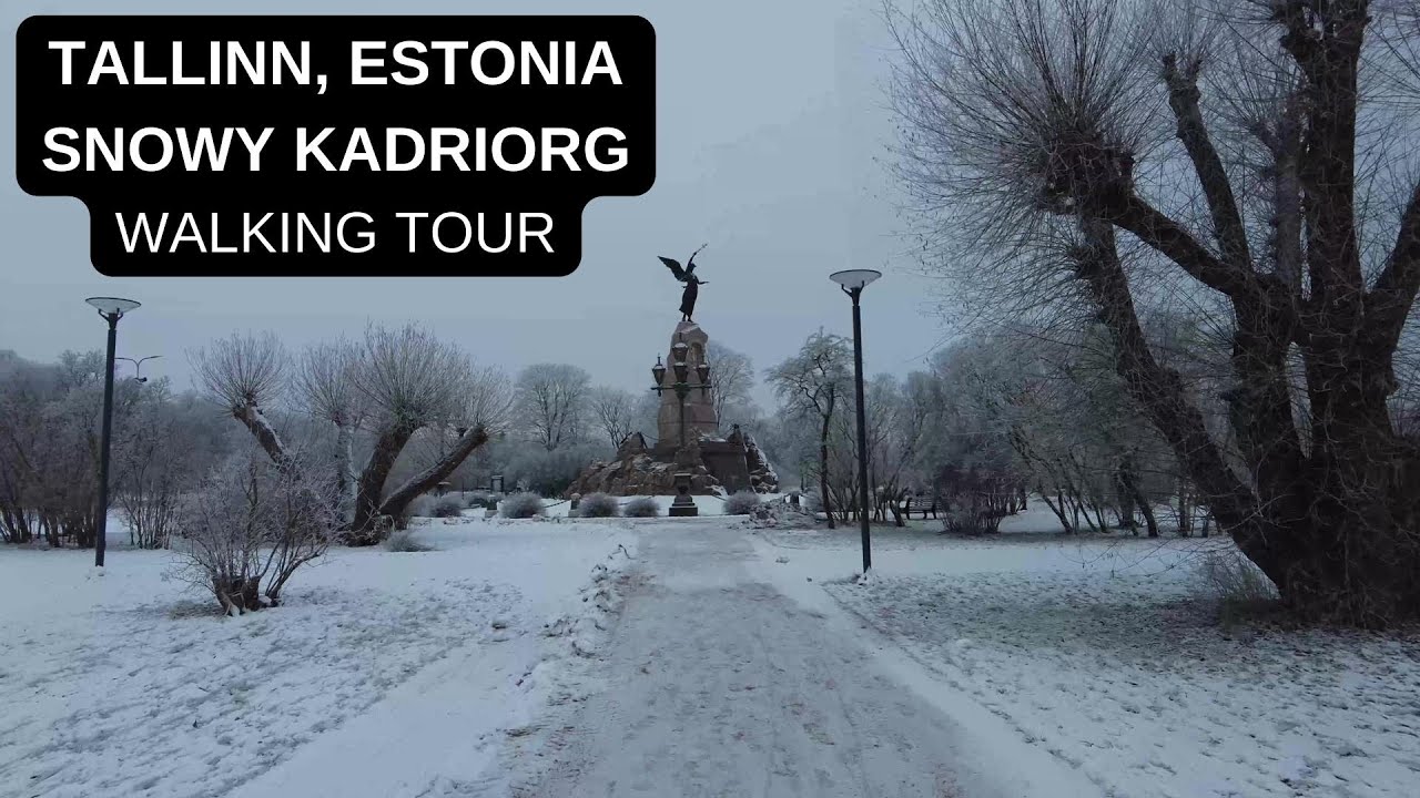City walks series - Tallinn, Estonia (winter walk in magic snowy Kadriorg park)