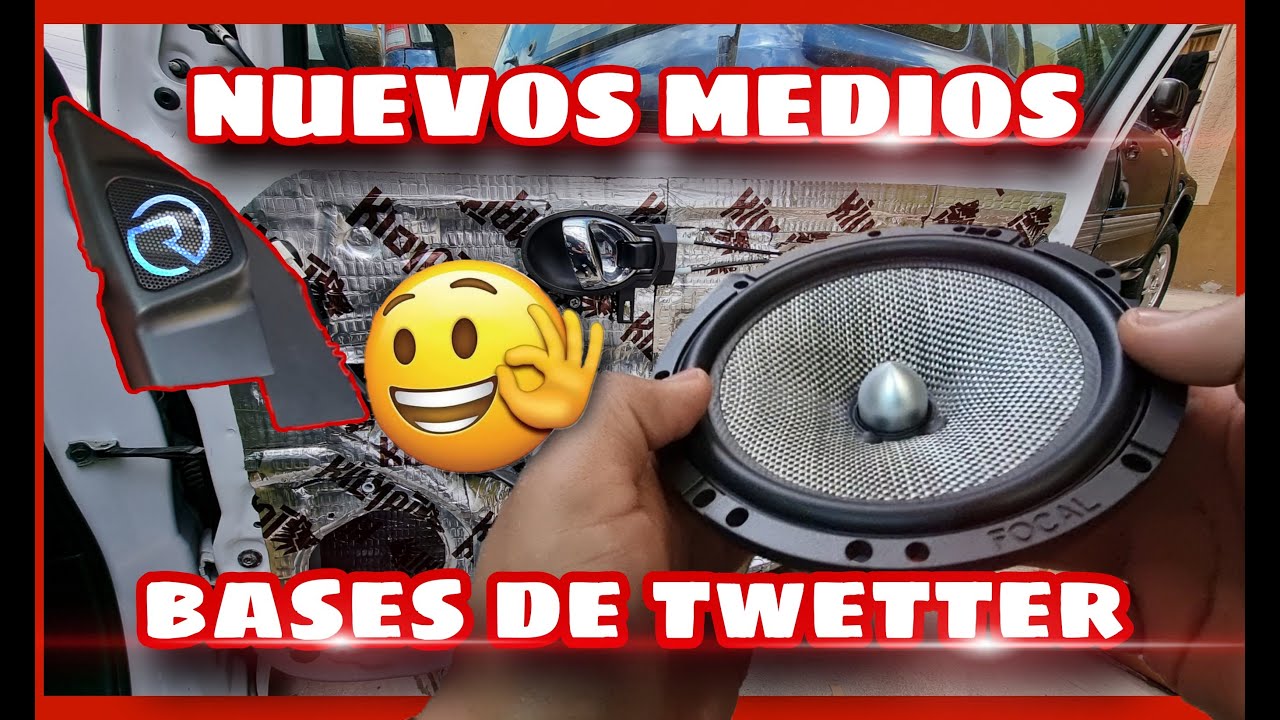 set de MEDIOS FOCAL 165as instalación de amplificador OCULTO!  Nissan versa sense