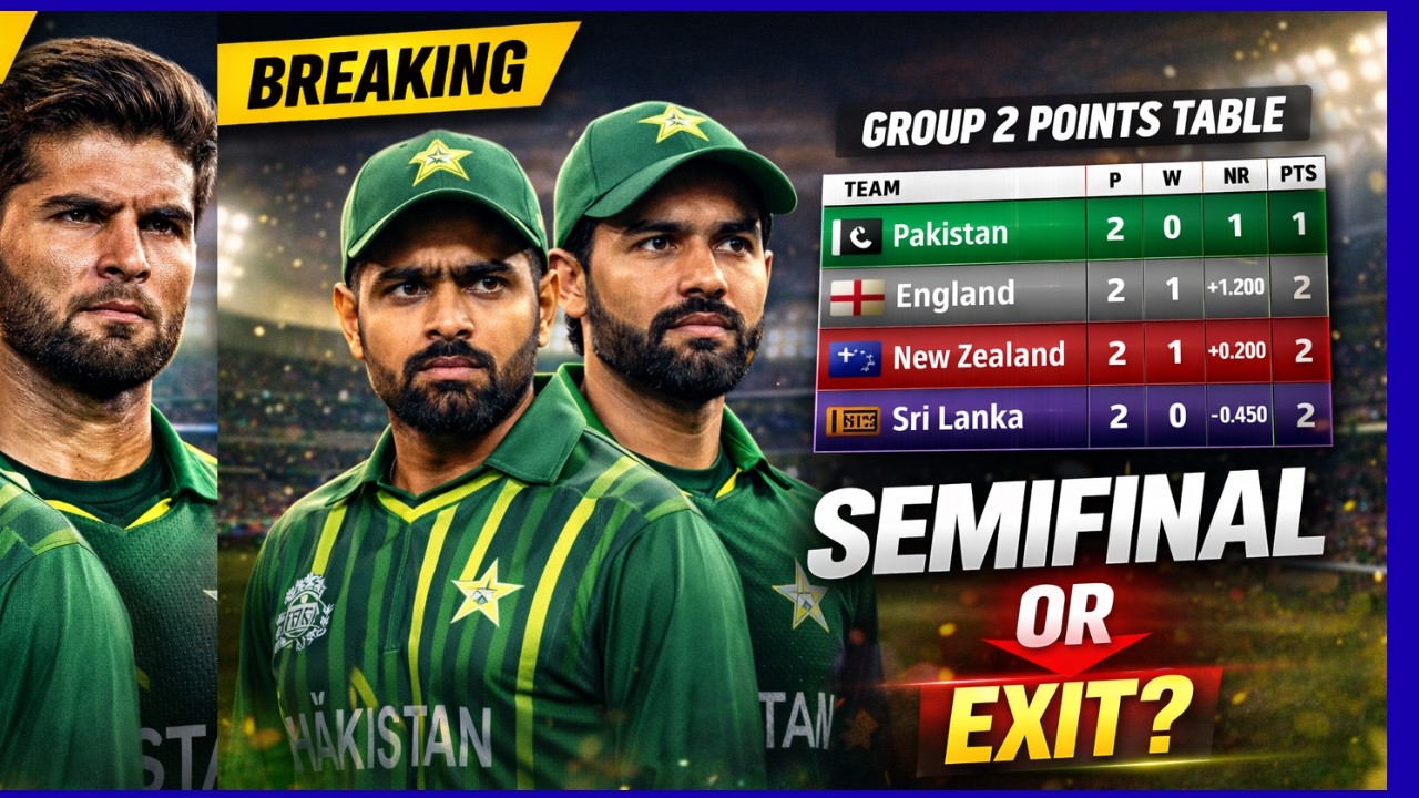 Pakistan Semifinal Equation After England Loss & NZ Tie | T20 World Cup Update