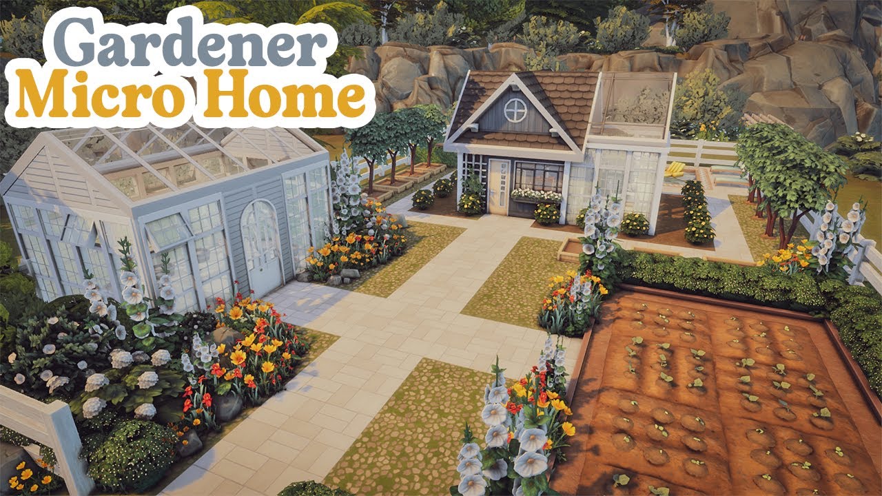 Micro Gardener Cottage 🌱 The Sims 4 Speed Build