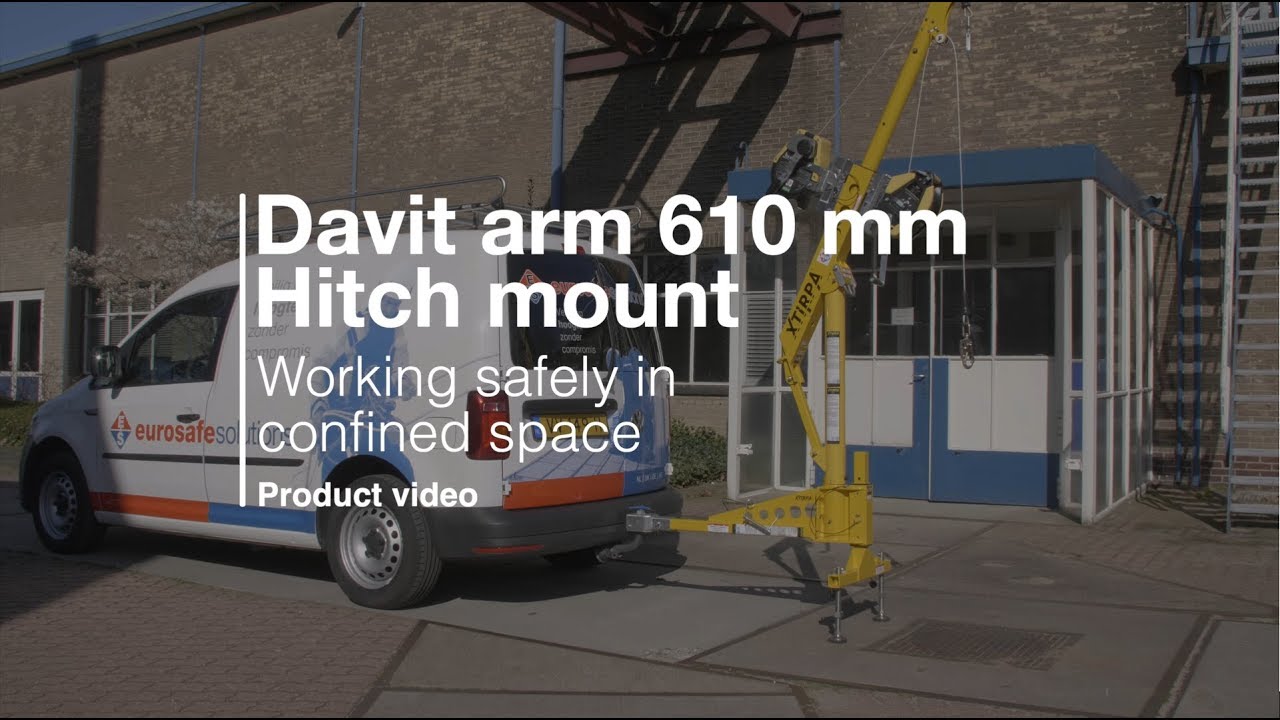 Xtirpa Davit arm 610 mm on Hitch mount - Eurosafe Solutions (English version)