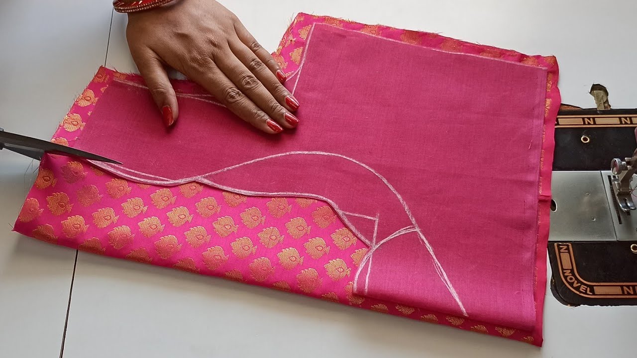 Silk Saree Blouse Design | Back Neck Blouse Design Cutting And Stitching | Patch Work Blouse Designs