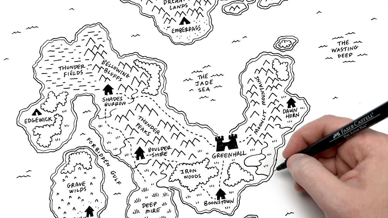 How To Draw Super Simple Fantasy World Maps!
