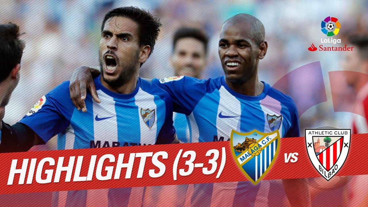 Resumen de Málaga CF vs Athletic Club (3-3)