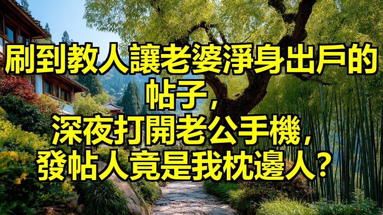 刷到帖子教人讓老婆淨身出戶，我正要罵，老公推門說請我變態老闆來家吃飯，深夜我打開他手機，發帖人竟是枕邊人！ #設局淨身出戶 #枕邊人背叛 #全職太太陷阱