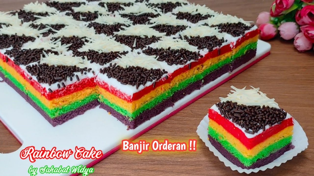Banjir Orderan !!! Rainbow Cake Kukus Enak dan Super Lembut | ide jualan