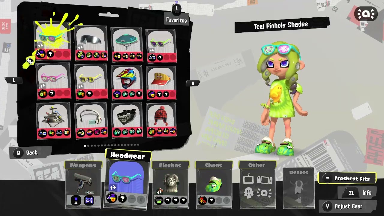 The gear I'm wearing for the fest and my splashtag but I don't have any shells because I spent them