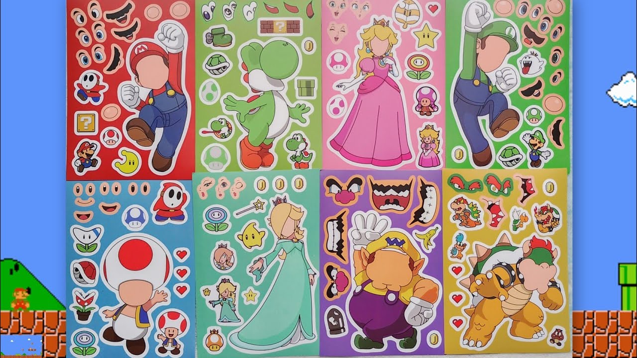 🌼 Faça você mesmo 🌼 Super Mario Broz - Faça seu próprio personagem.