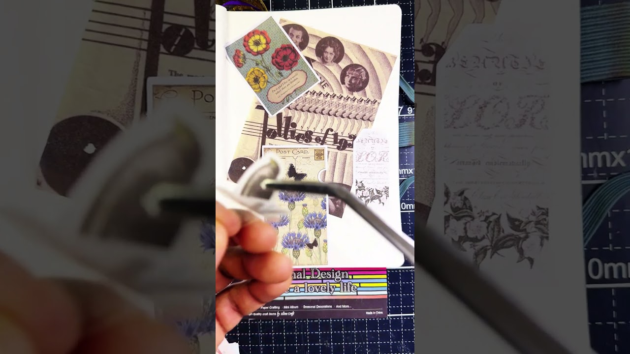 Scrapbook ASMR - Vintage Retro Journal #shorts