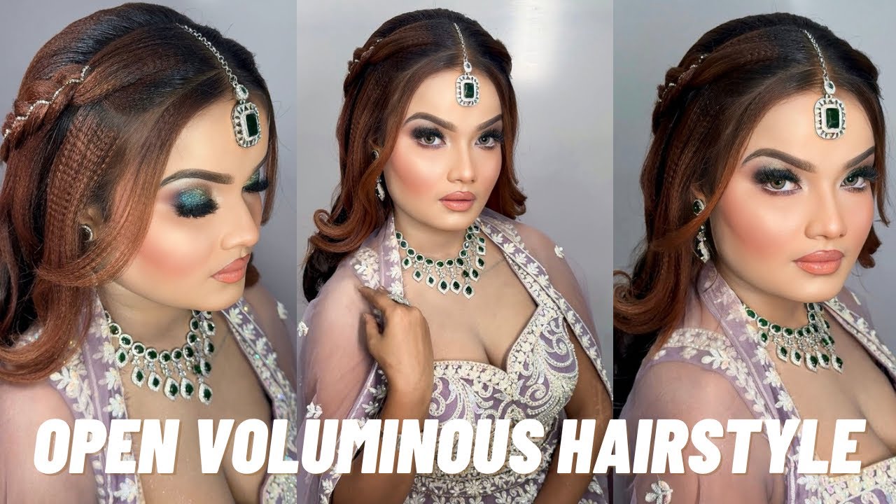 VOLUMINOUS OPEN HAIRSTYLE TUTORIAL | PARTY HAIRSTYLE 2025