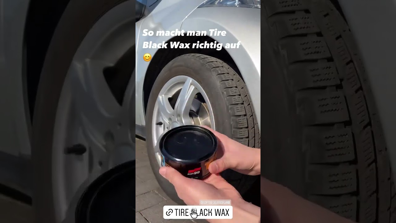 TIRE BLACK WAX 🔥🤩#shorts #soft99