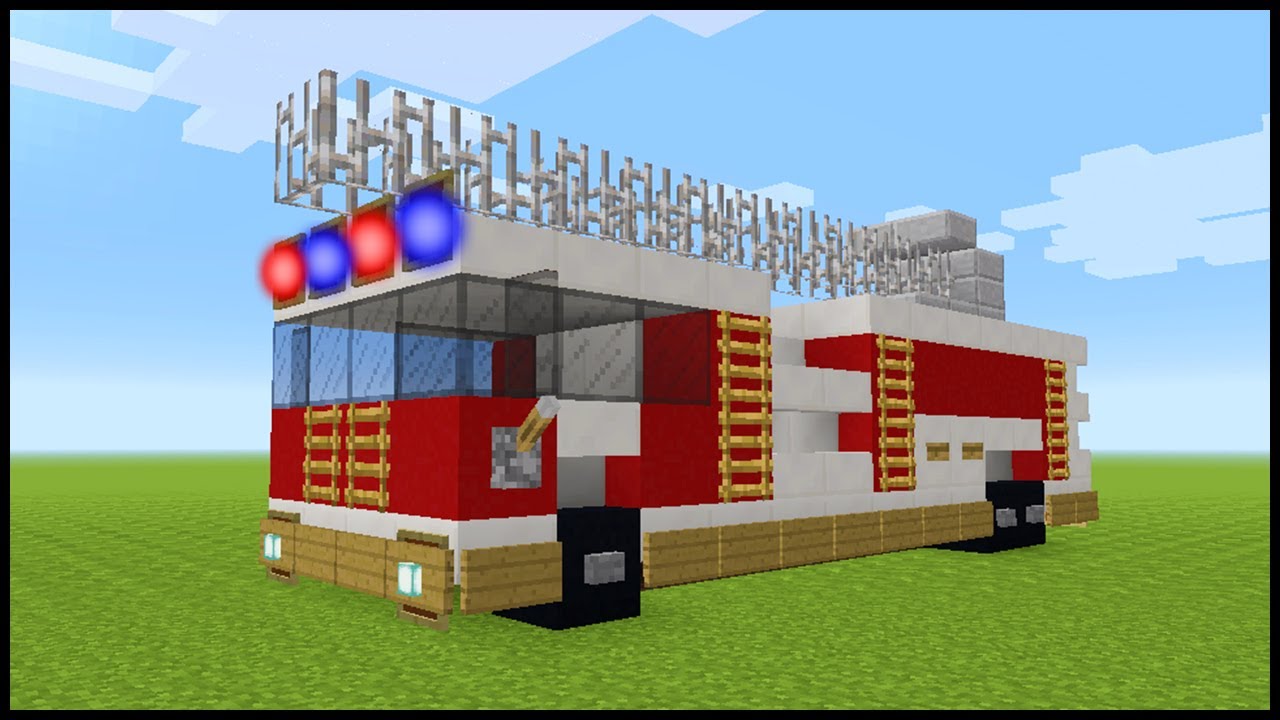 Minecraft: как сделать пожарную машину!