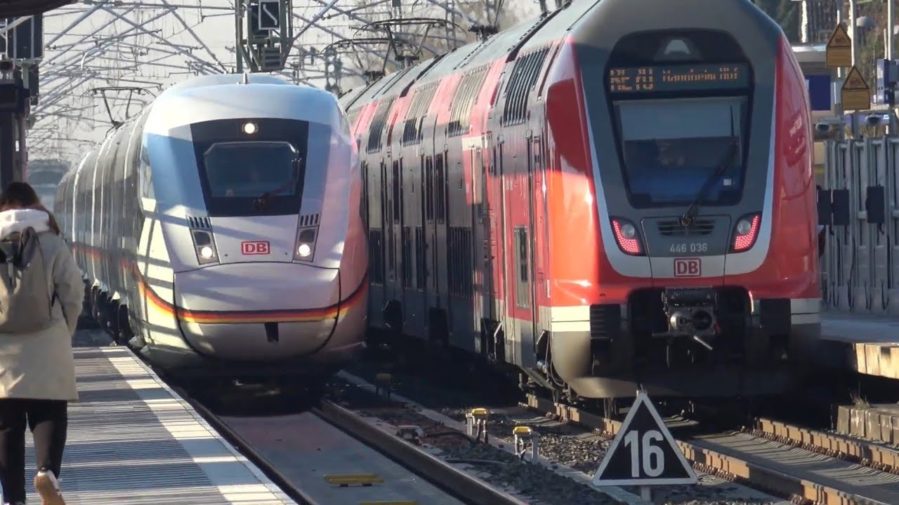 Riedbahn nach der Generalsanierung Teil 1: Zugverkehr in Walldorf(Hess)
