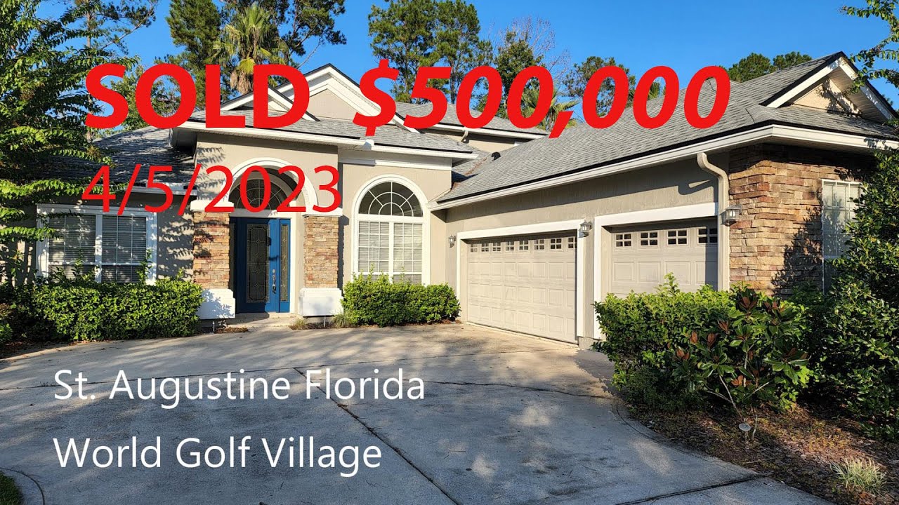 St  Augustine Home in World Golf Village For Sale [UPDATE: SOLD $500,000 ]