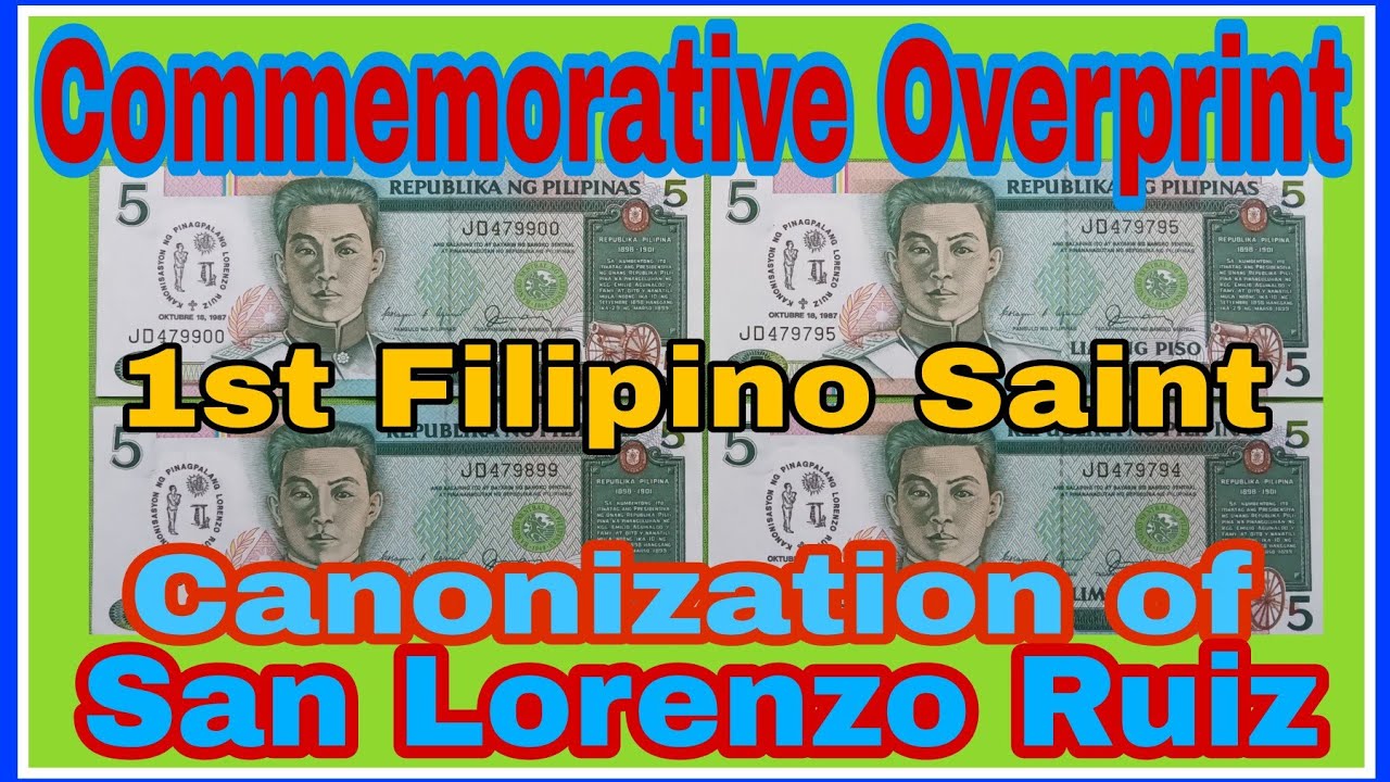 Philippine 5-Piso Commemorative Overprint Banknote (San Lorenzo Ruiz)