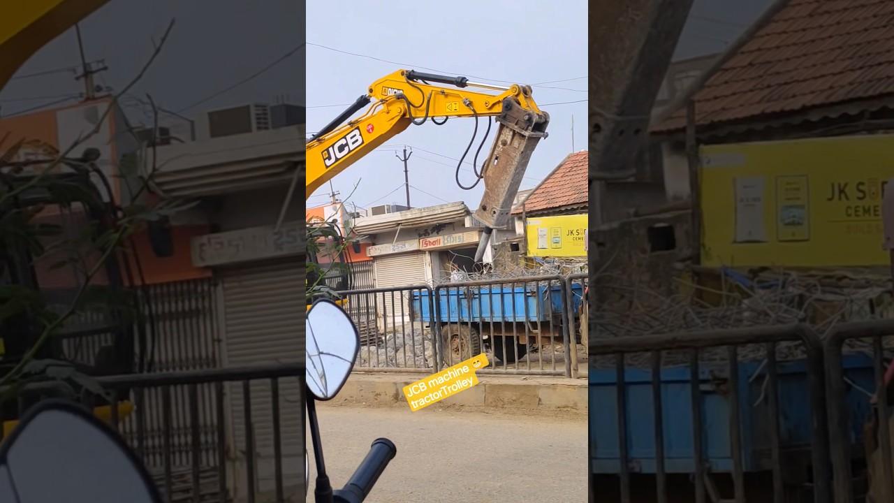 JCB machine & tractor trolley.#jcb #viralvideo #tractor