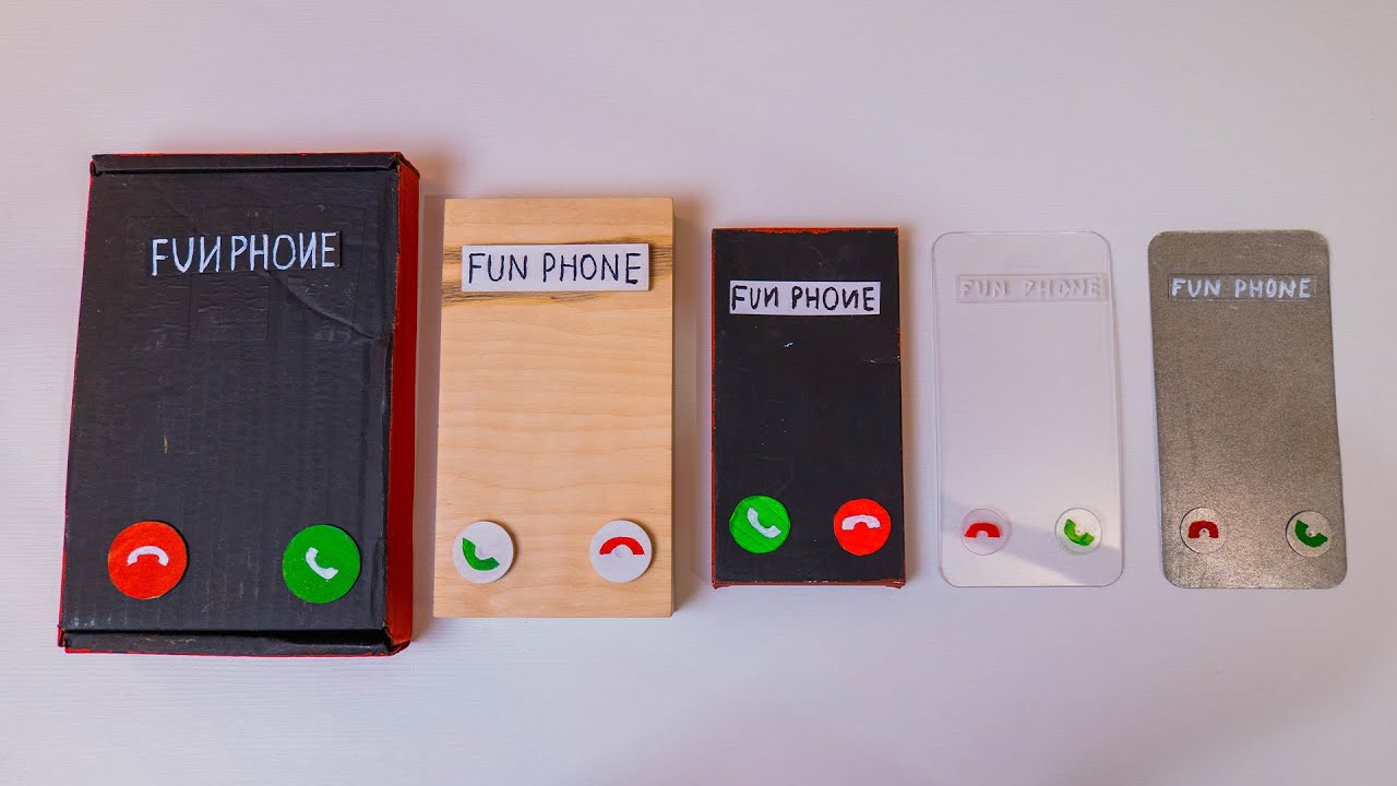 Glass iPhone 16 vs Wooden Samsung Galaxy S25 vs iPhone cardboard box incoming call