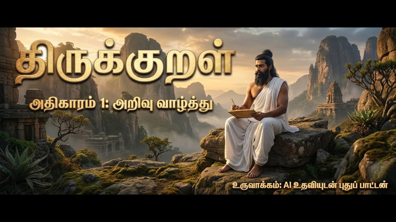 அறிவு வாழ்த்து | அதிகாரம் 1 - திருக்குறள் இசை வடிவில் | Arivu Vaazhthu | Chapter 1 | புதுப் பாட்டன்