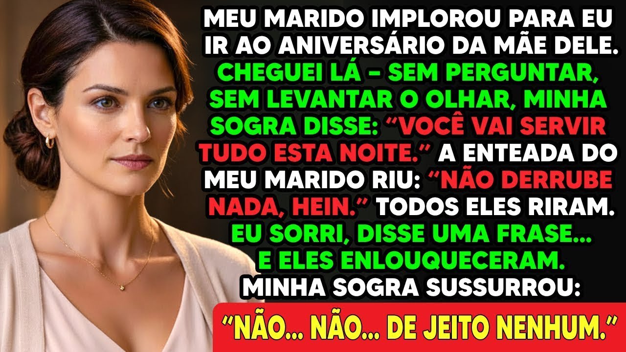 Minha sogra me fez servir no aniversário… até eu dizer UMA frase e a casa desabar