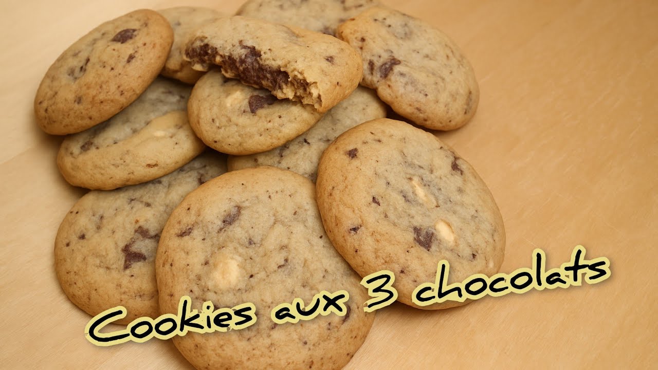 Comment faire des Cookies aux 3 chocolats
