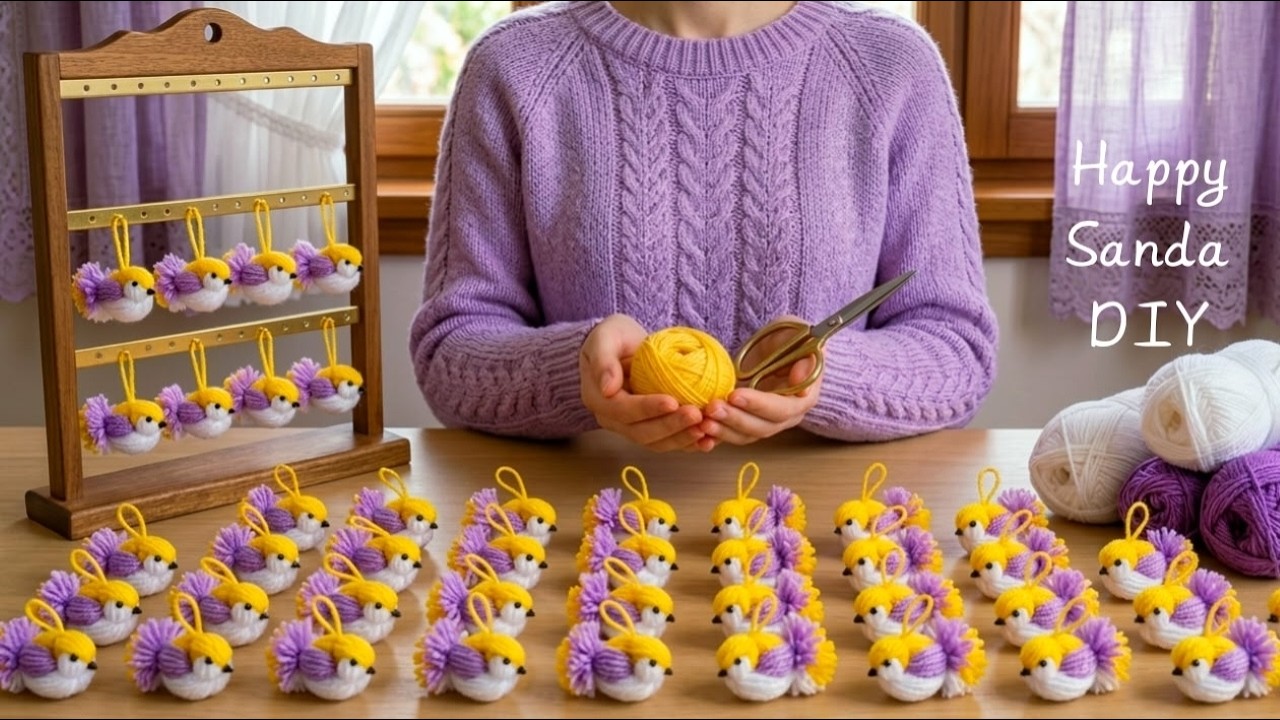 🌟❤️I Make and Sell - Anyone Can Make Them - Beautiful Yarn Birds - DIY Easy Easter Décor