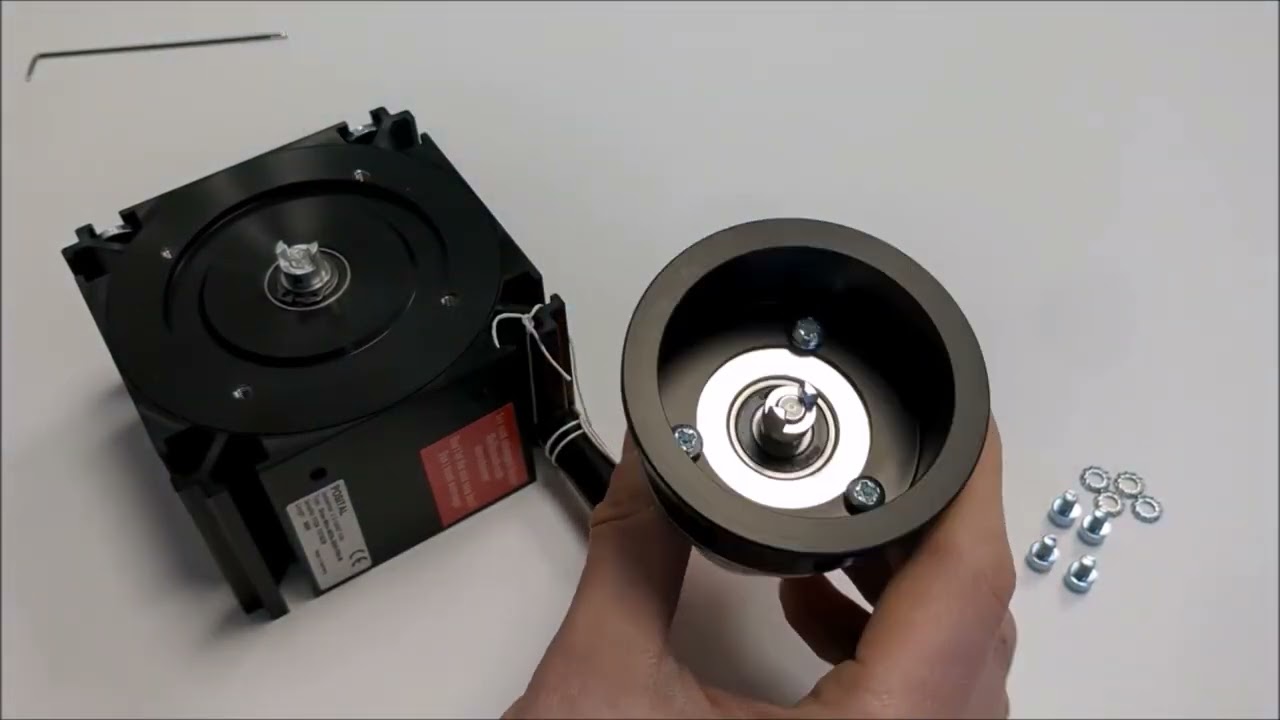 Montaż enkodera Posital Fraba z mechanizmem linkowym WDS-3000