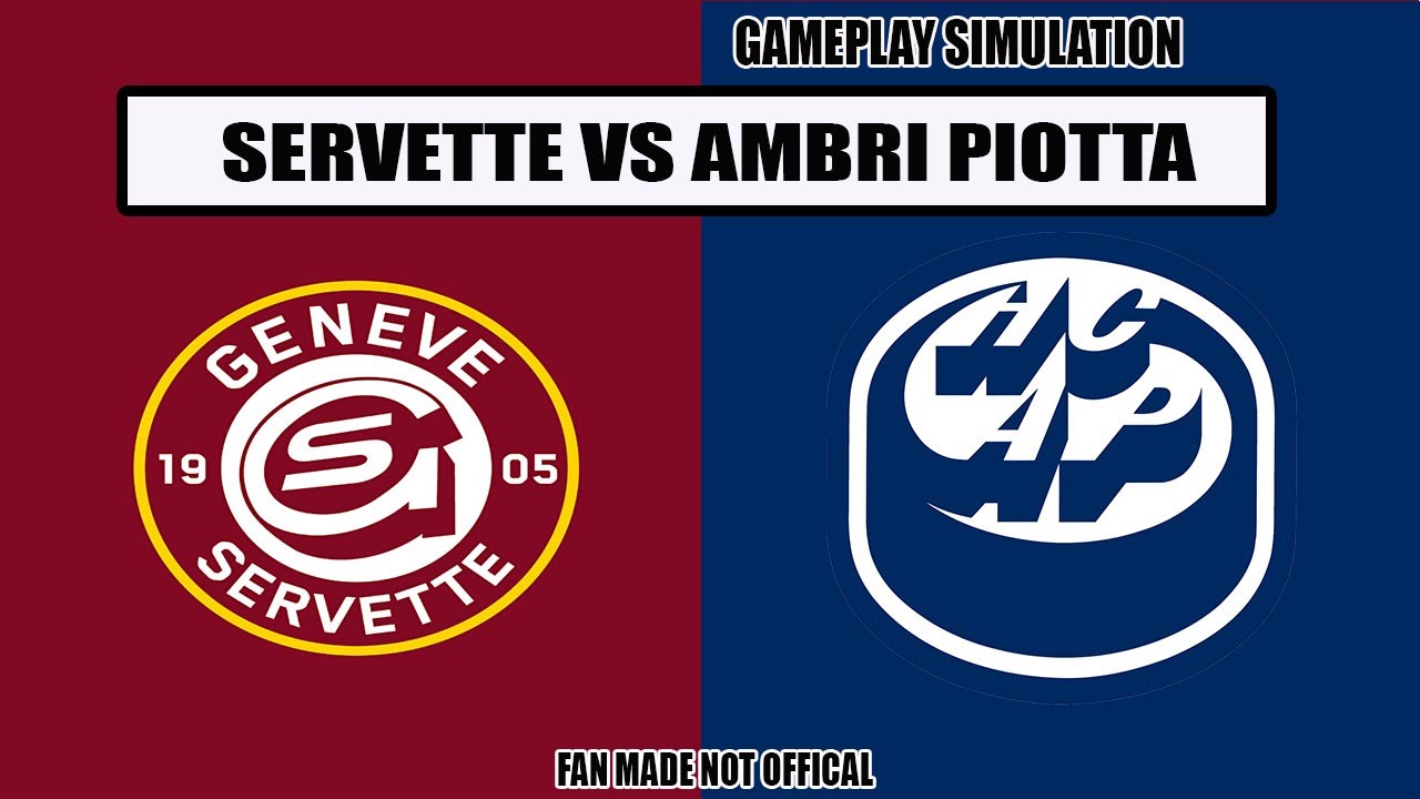 Servette vs Ambrì-Piotta Gameplay Simulation | Swiss Hockey | Fan-Made