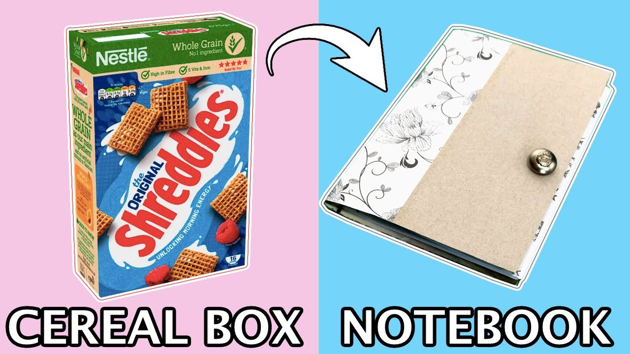 Easy DIY Notebooks from Cereal Boxes *How To Make Custom Books & Journals from Recycled Cardboard