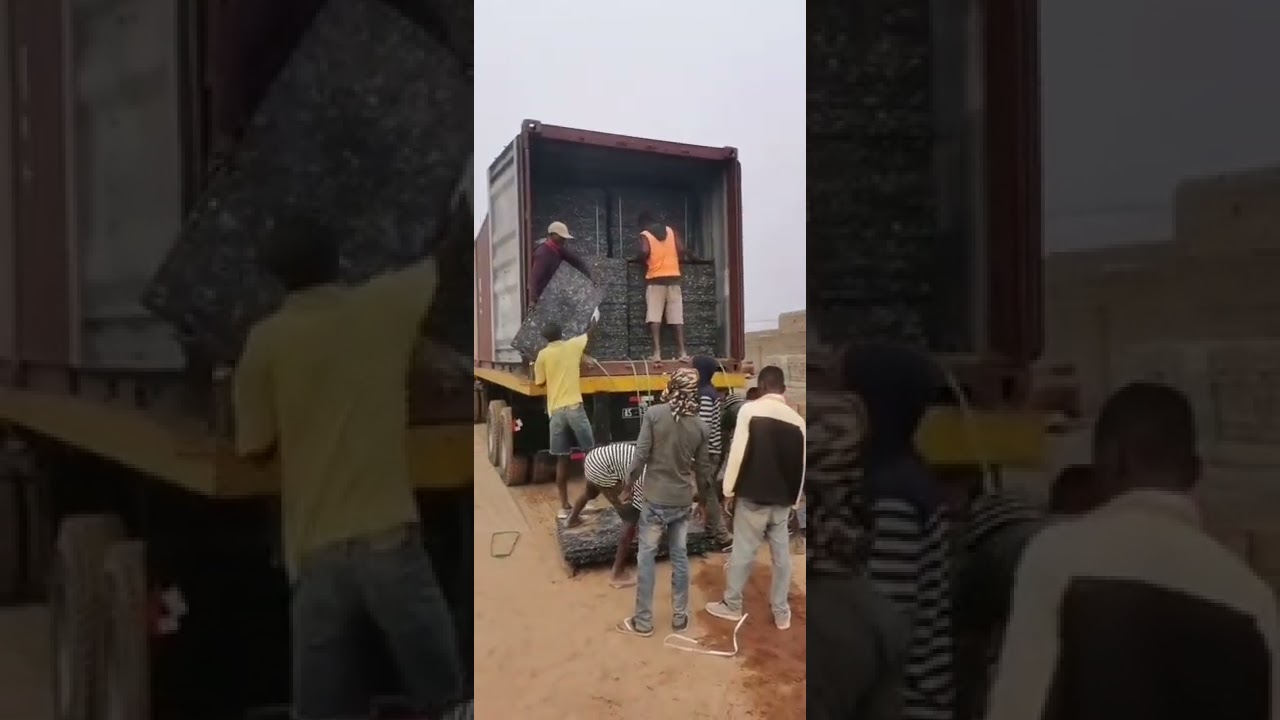 block machine pallet arrive at Africa block factory