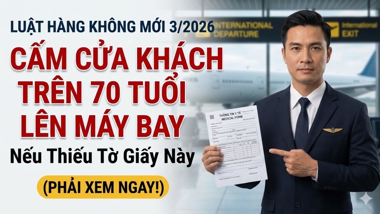 Luật Hàng Không Mới: CẤM BAY Khách Trên 70 Tuổi Nếu Thiếu Giấy Tờ Này, Phải Xem Ngay Kẻo Mất Tiền!