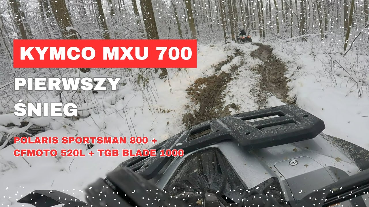 Pierwszy śnieg! ❄️KYMCO MXU 700 + TGB BLADE 1000 + POLARIS SPORTSMAN 800 + CF MOTO 520L