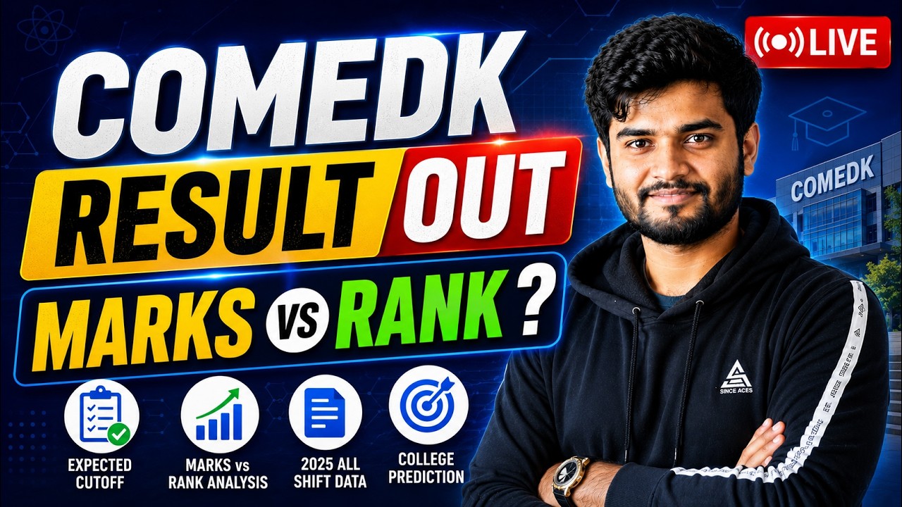 COMEDK  2026 Result OUT - Marks vs Rank OUT  | Expected Rank for 50, 70, 90, 100+ Marks