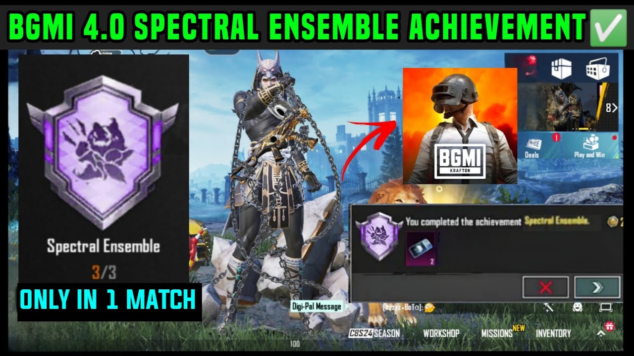 BGMI SPECTRAL ENSEMBLE ACHIEVEMENT | HOW TO COMPLETE ATTEND THE PERFORMING LIFELESS CONCERT IN BGMI