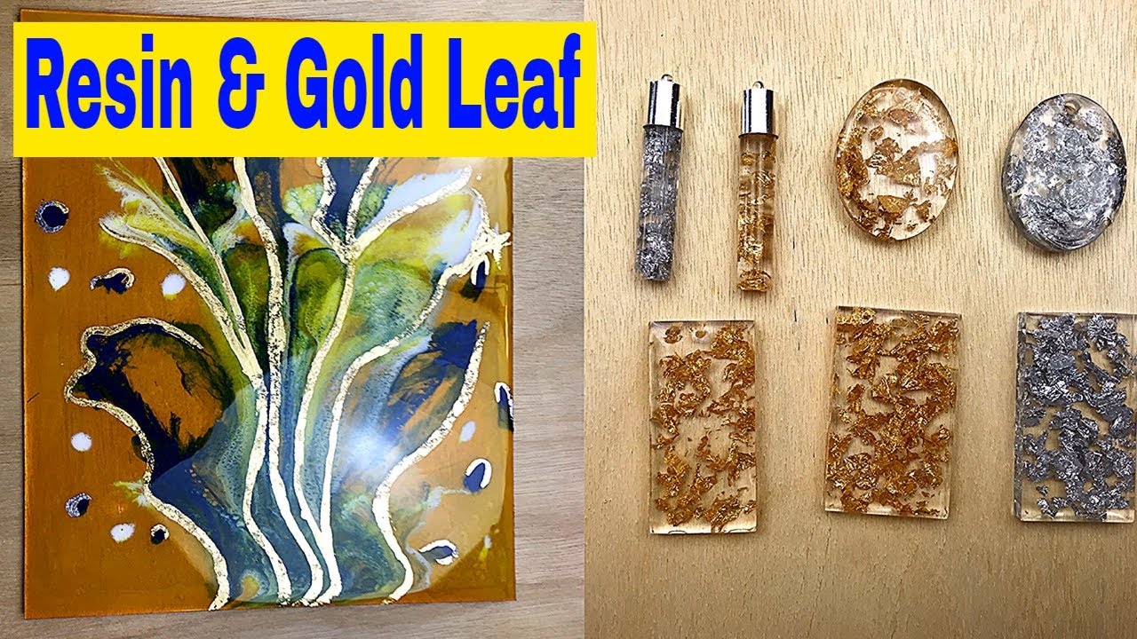 EPOXY RESIN USING GOLD AND SILVER LEAF - A must see